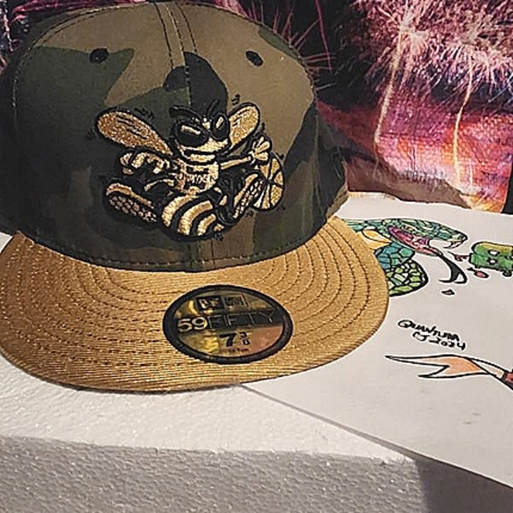 🏀🤯 Hornets Camo w Gold New Era 59Fifty, 7 3/8", 100% Cotton 🤯🏀